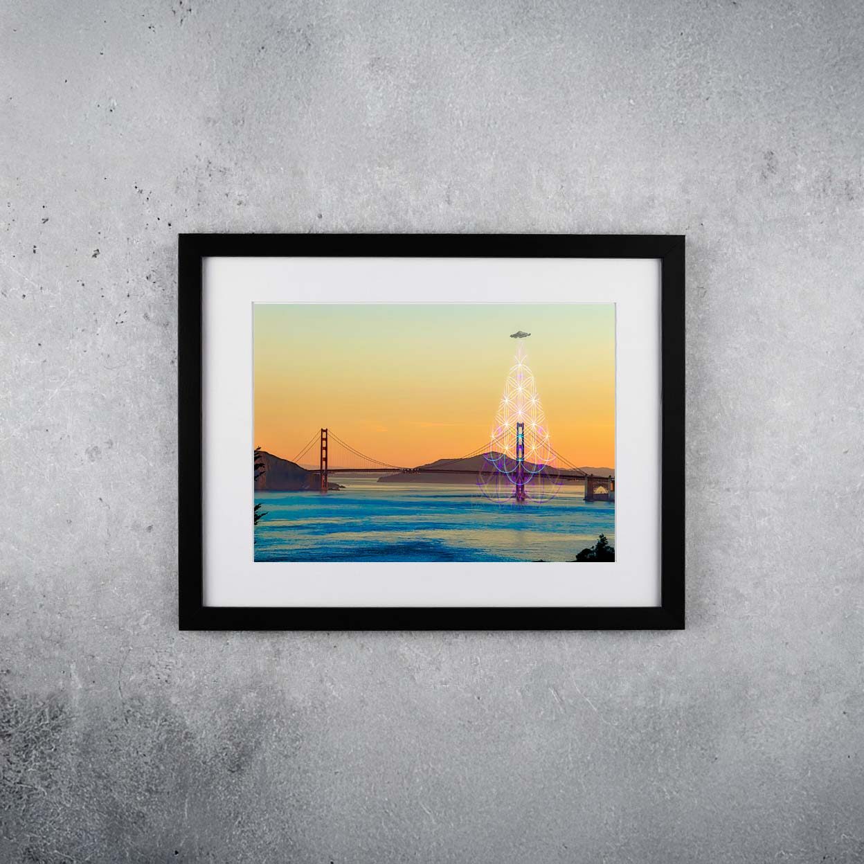 Strange Encounters Golden Gate Bridge Land's End San Francisco California UFO Psychedelic Sacred Geometry Avia Cosmica