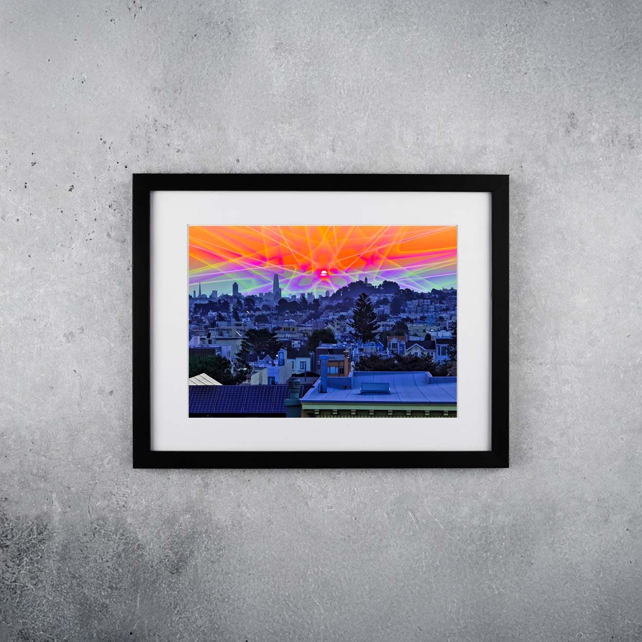 Fire Season 2020 San Francisco California Salesforce Tower Transamerica Pyramid Downtown Skyline University of San Francisco Psychedelic Sacred Geometry Sunrise Avia Cosmica