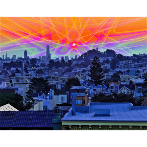 Fire Season 2020 San Francisco California Salesforce Tower Transamerica Pyramid Downtown Skyline University of San Francisco Psychedelic Sacred Geometry Sunrise Avia Cosmica