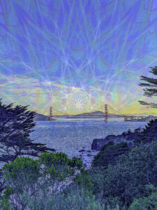 Golden Gate Bridge Land's End Morning Sunrise Sacred Geometry Psychedelic San Francisco Avia Cosmica