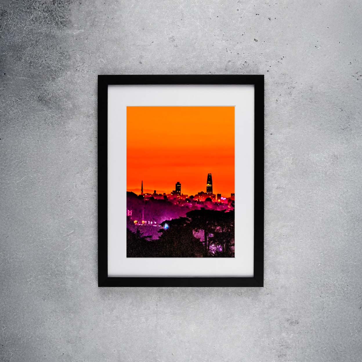 Sunrise City Skyline Sacred Geometry Psychedelic San Francisco Avia Cosmica