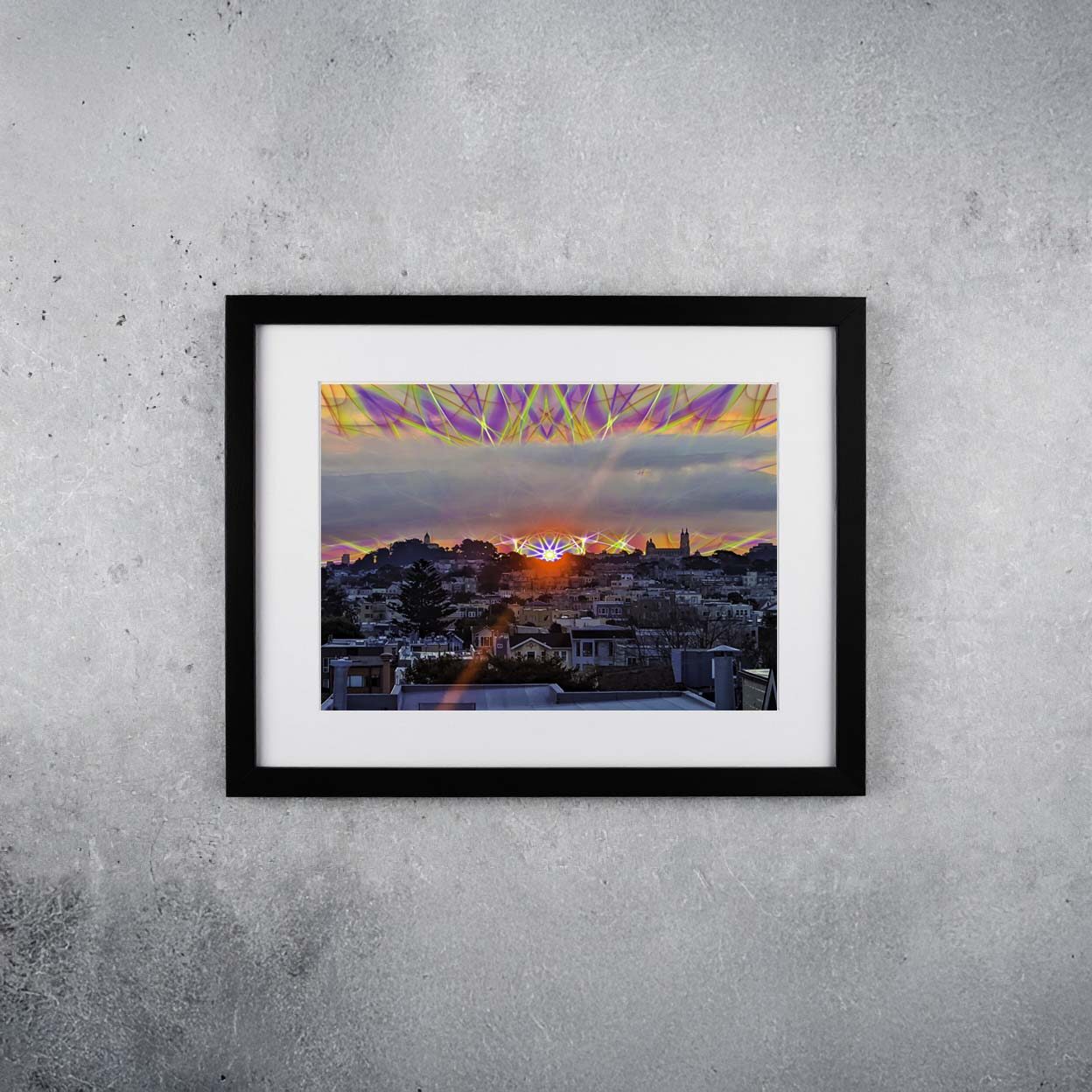 Fire Season 2020 San Francisco California Salesforce Tower Transamerica Pyramid Downtown Skyline University of San Francisco Psychedelic Sacred Geometry Sunrise Avia Cosmica