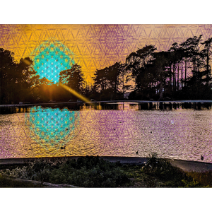 Sunset Golden Gate Park San Francisco California Spreckels Lake Psychedelic Sacred Geometry Avia Cosmica