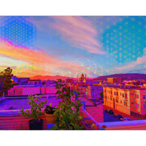 Golden Gate Bridge Holy Virgin Cathedral San Francisco California Psychedelic Sunset Sacred Geometry Avia Cosmica