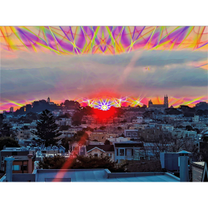 Fire Season 2020 San Francisco California Salesforce Tower Transamerica Pyramid Downtown Skyline University of San Francisco Psychedelic Sacred Geometry Sunrise Avia Cosmica