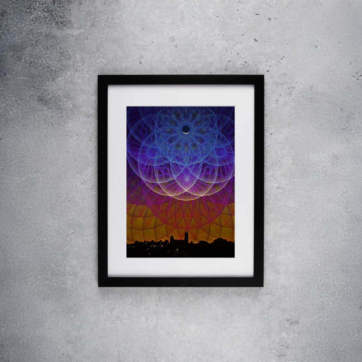 New Moon University of San Francisco Skyline Sunrise Psychedelic Sacred Geometry Avia Cosmica